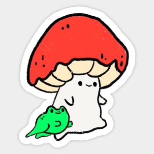 Mushroom and his froggy pal Sticker